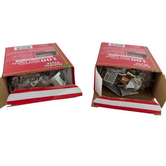 2 Boxes Mini Christmas Lights, Clear Bulbs, White Wire, 40ft Total Holiday Decor - Picture 4 of 8